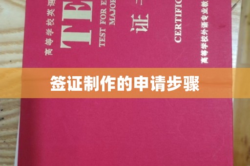 东莞签证制作的申请步骤